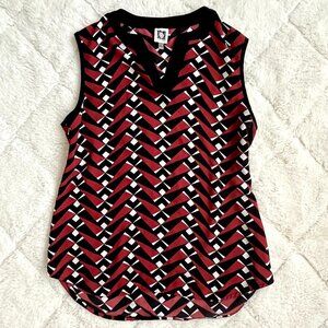 Anne Klein Printed Sleeveless Blouse